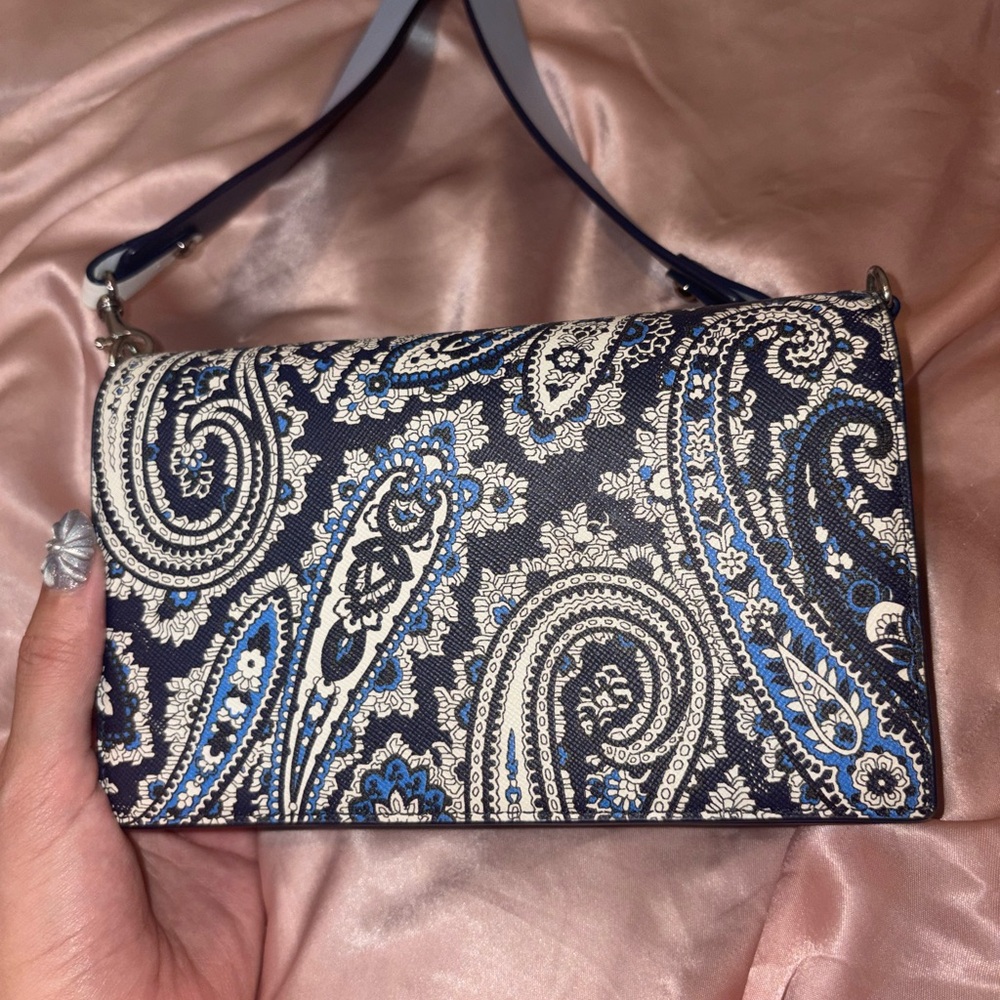 Diane von Furstenberg navy paisley crossbody bag